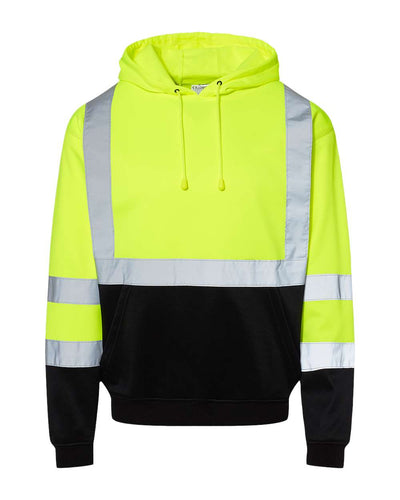 Kishigo hi-vis hoodie with custom embroidery