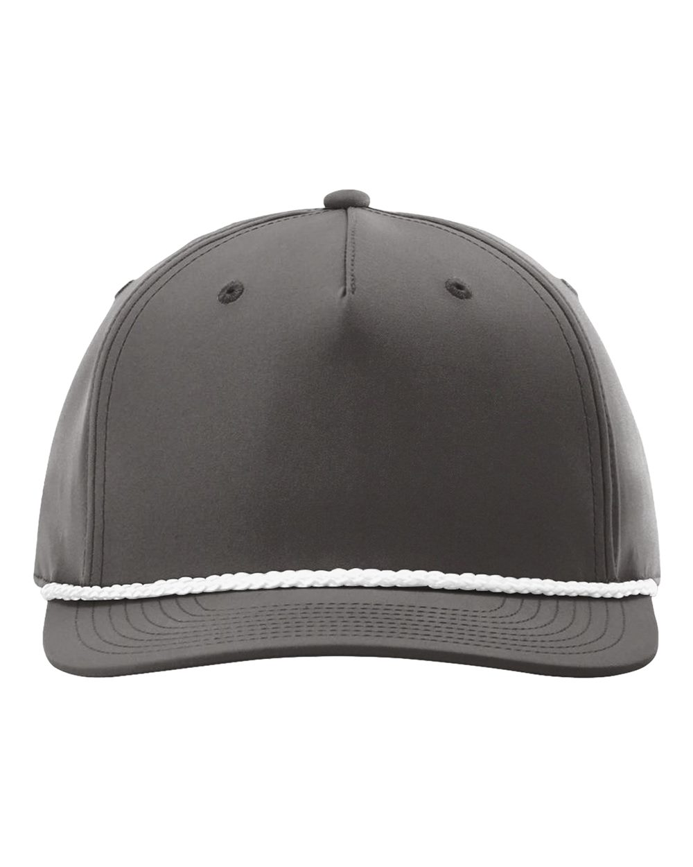 Richardson 258 Five-Panel Rope Hat – Dark Grey/White