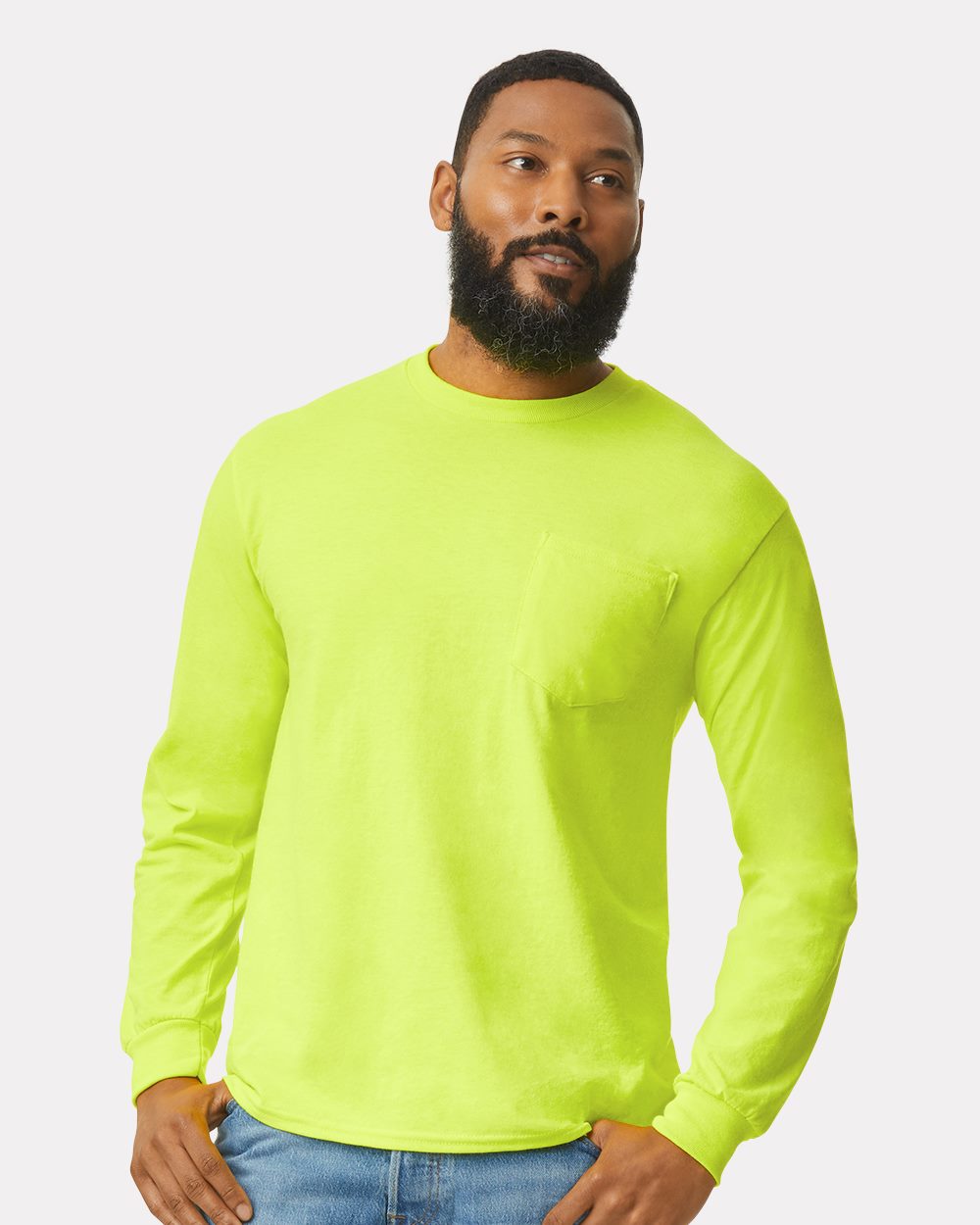 Gildan 2410 Ultra Cotton Long Sleeve Pocket T-Shirt