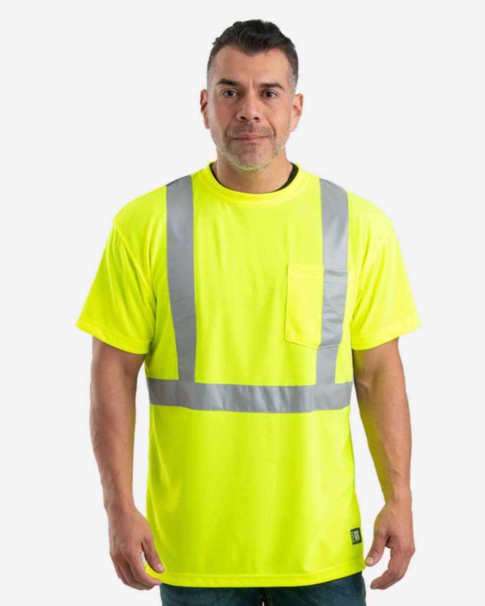 Berne HVK012 Hi-Vis Class 2 Performance Pocket T-Shirt – Yellow