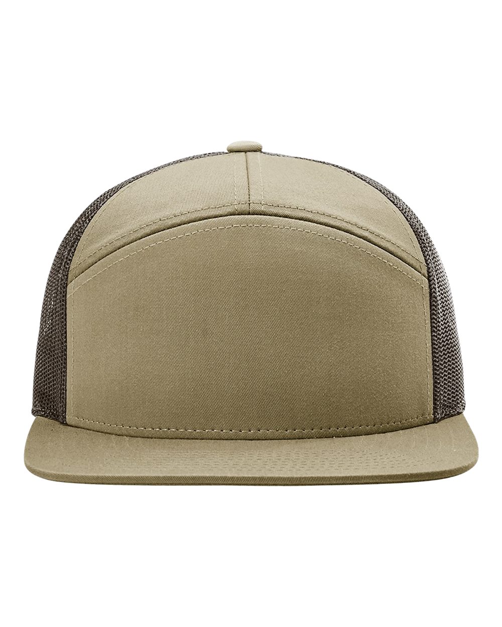 Richardson 168 Seven-Panel Trucker Hat – Pale Khaki/Brown