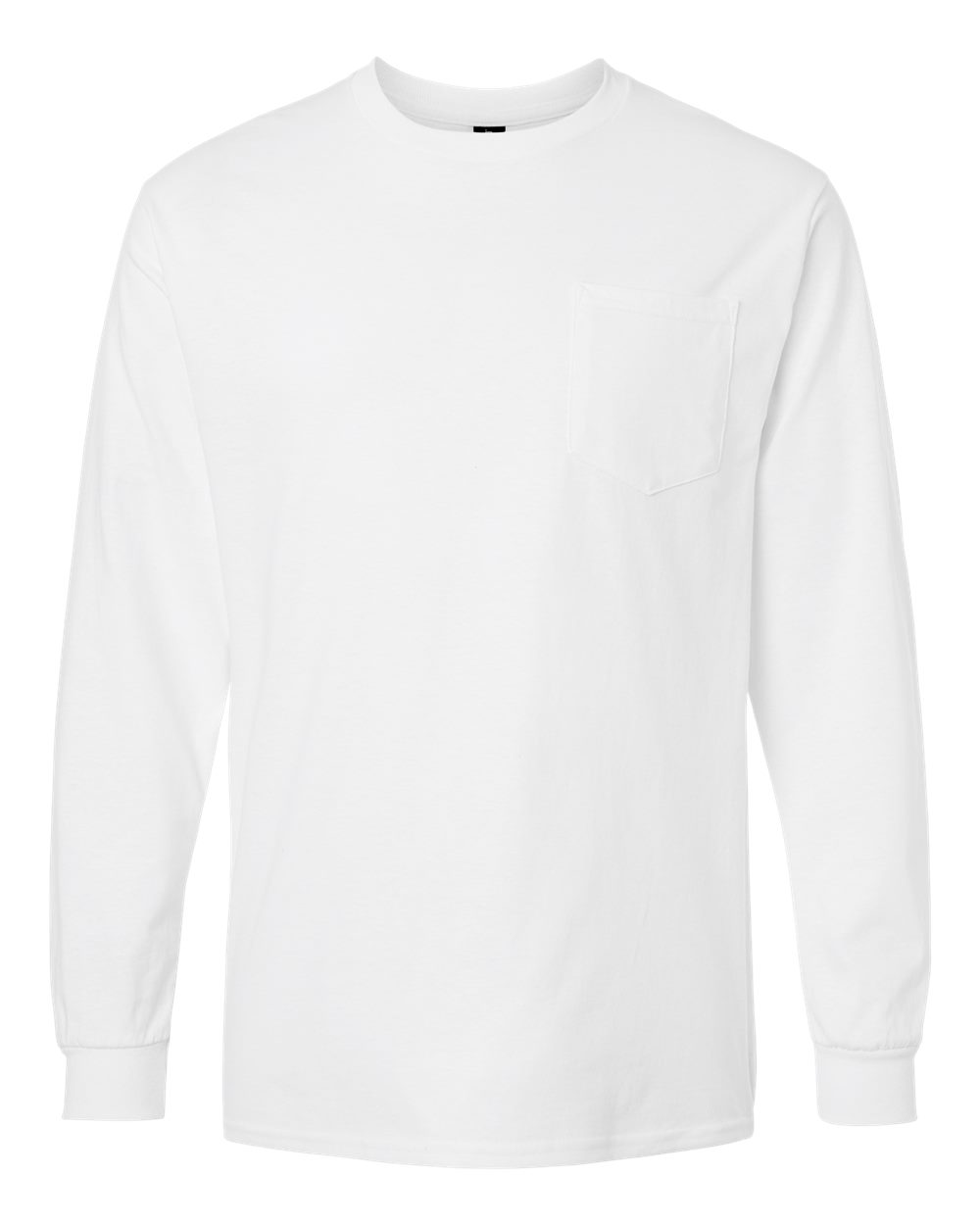 Gildan 2410 Ultra Cotton Long Sleeve Pocket T-Shirt – White