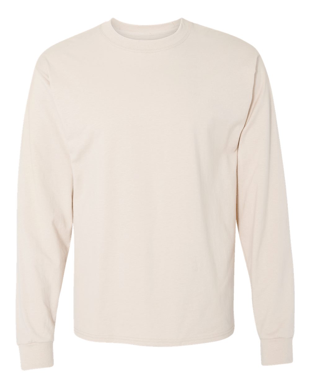 Hanes 5186 Beefy-T Long Sleeve T-Shirt – Natural