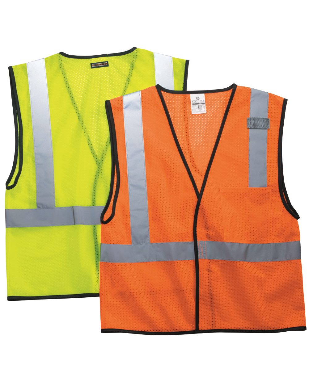 Kishigo 1193-1194 Economy Single Pocket Hook-and-Loop Mesh Vest
