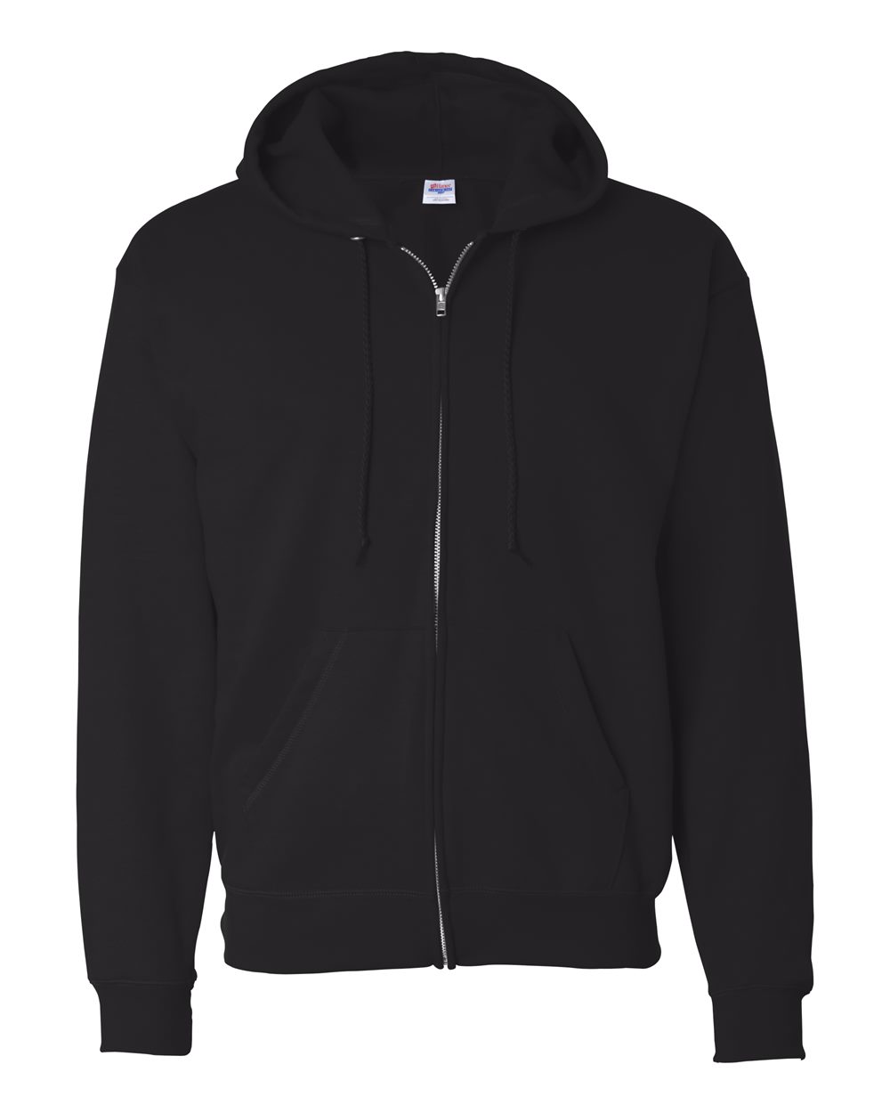 Hanes P180 EcoSmart Full-Zip Hooded Sweatshirt – Black