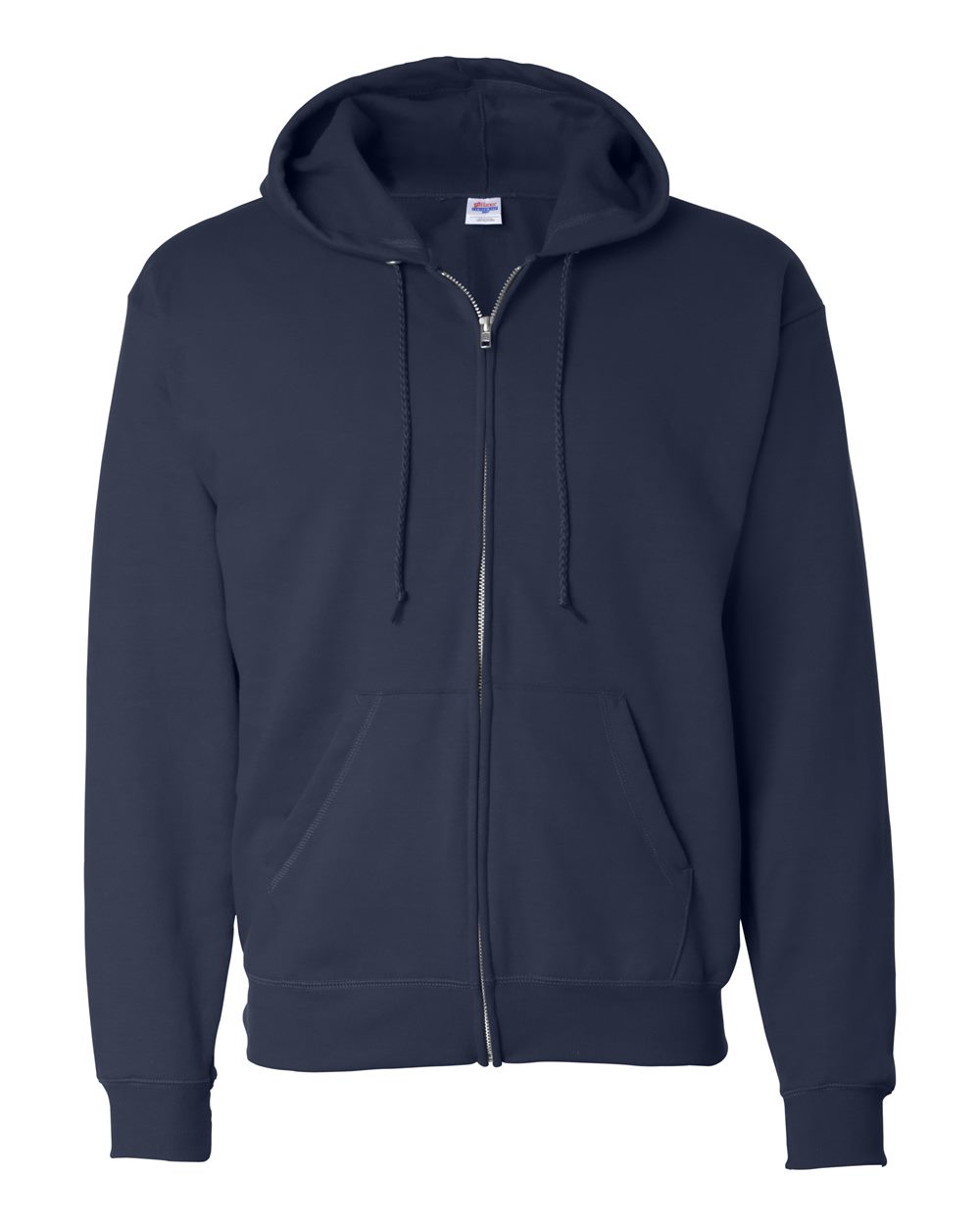 Hanes P180 EcoSmart Full-Zip Hooded Sweatshirt – Navy