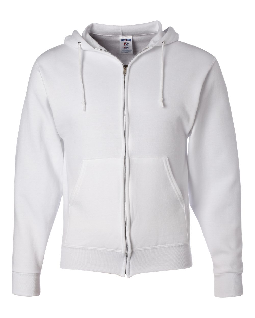 JERZEES 993MR NuBlend Full-Zip Hooded Sweatshirt – White
