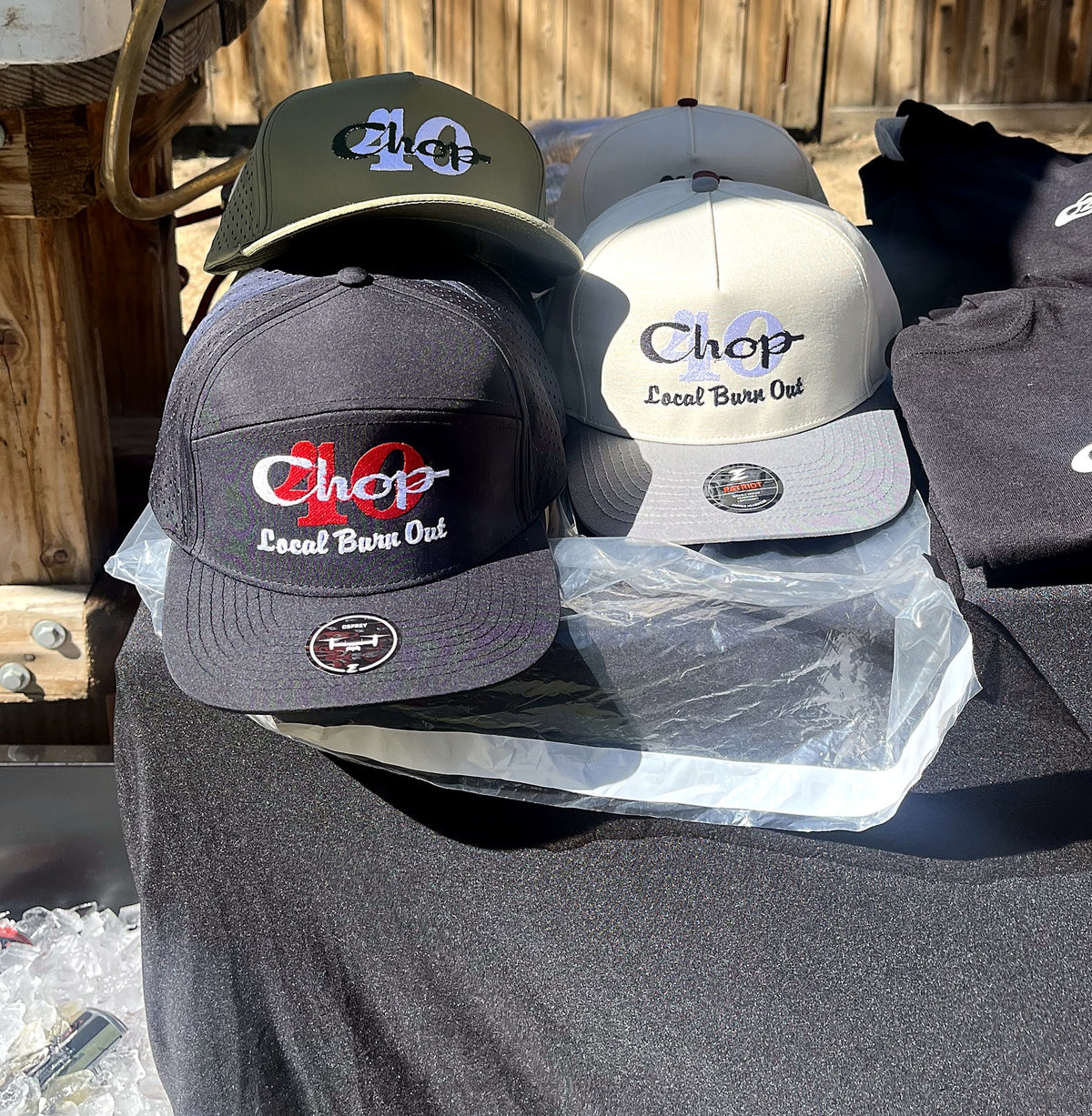 Chop10 custom embroidered hats