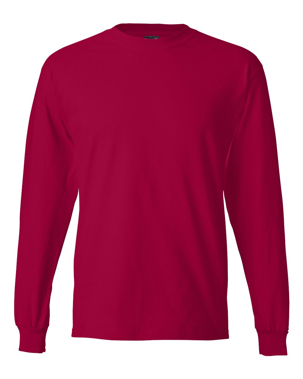 Hanes 5186 Beefy-T Long Sleeve T-Shirt – Deep Red