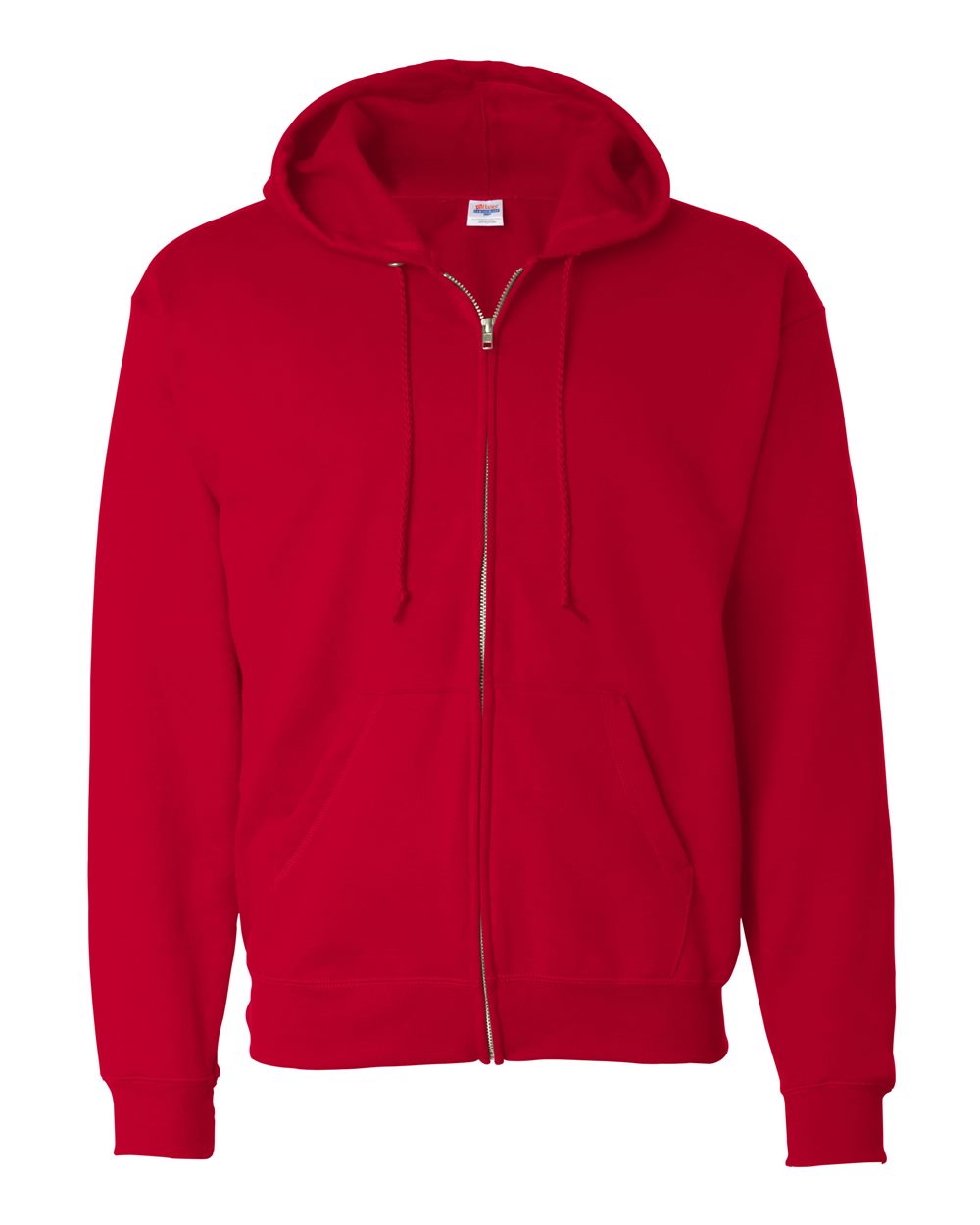 Hanes P180 EcoSmart Full-Zip Hooded Sweatshirt – Deep Red