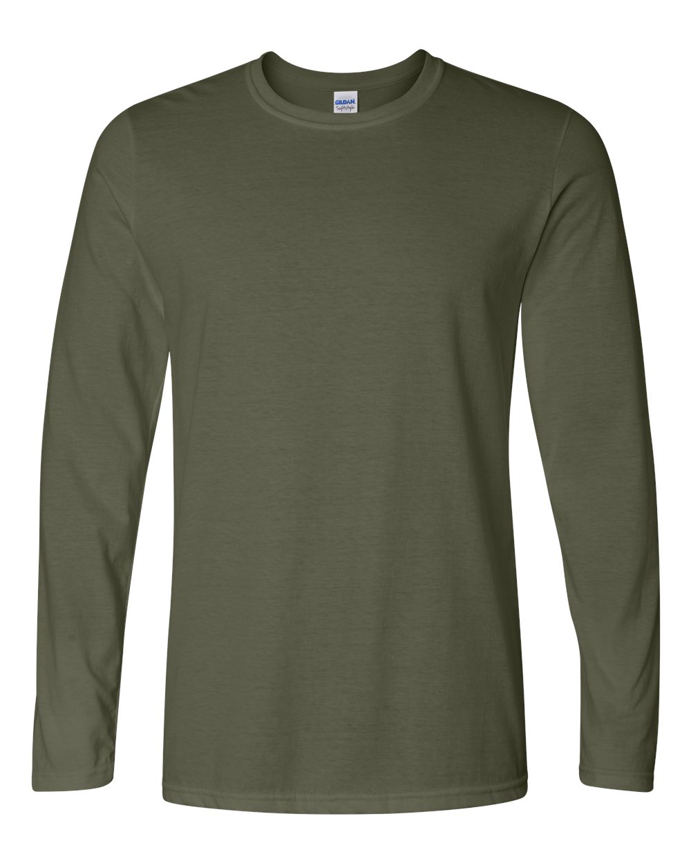 Gildan 64400 Softstyle Long Sleeve T-Shirt – Military Green