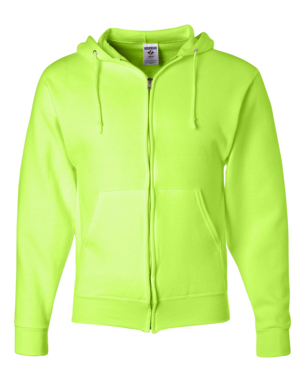 JERZEES 993MR NuBlend Full-Zip Hooded Sweatshirt – Safety Green