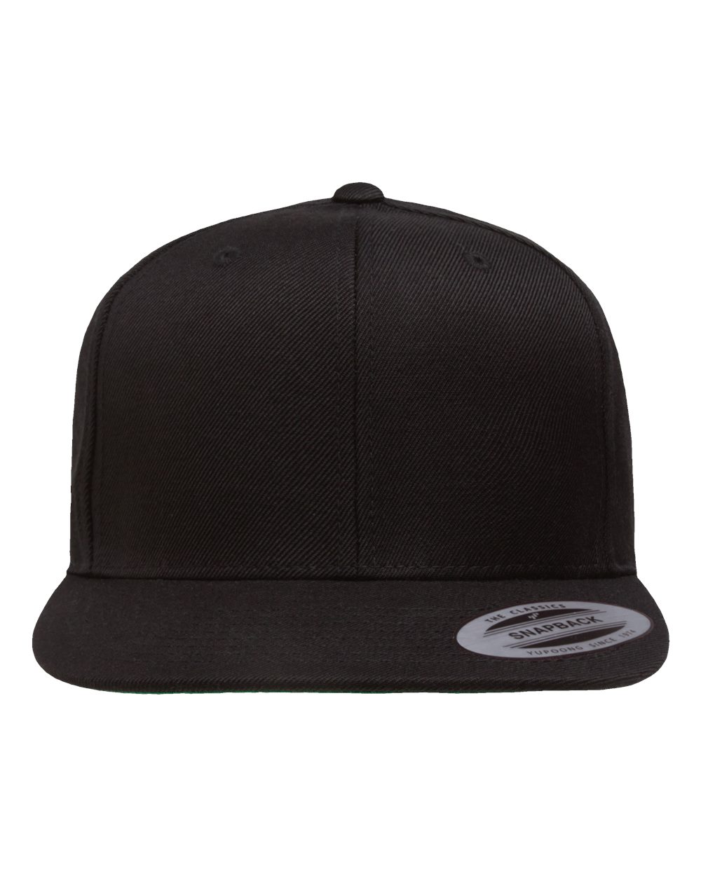 Yupoong 6089M Premium Snapback Hat – Black