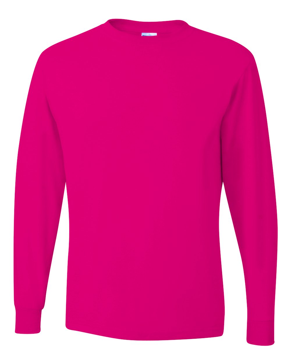 JERZEES 29LSR Dri-Power Long Sleeve 50/50 T-Shirt – Cyber Pink