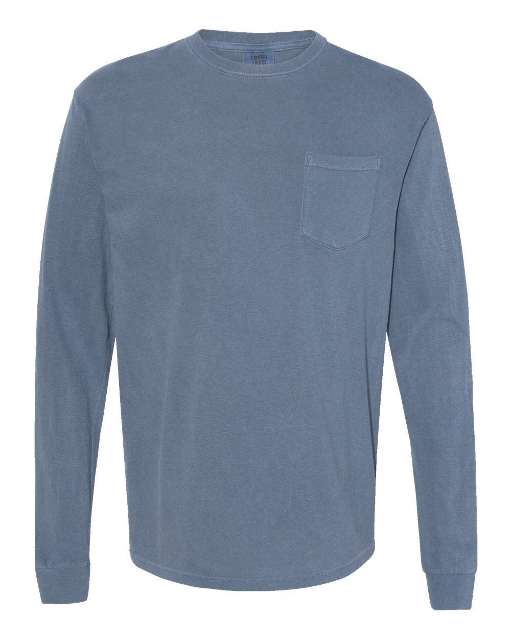 Comfort Colors 4410 Garment-Dyed Long Sleeve Pocket Tee – Custom Embroidered