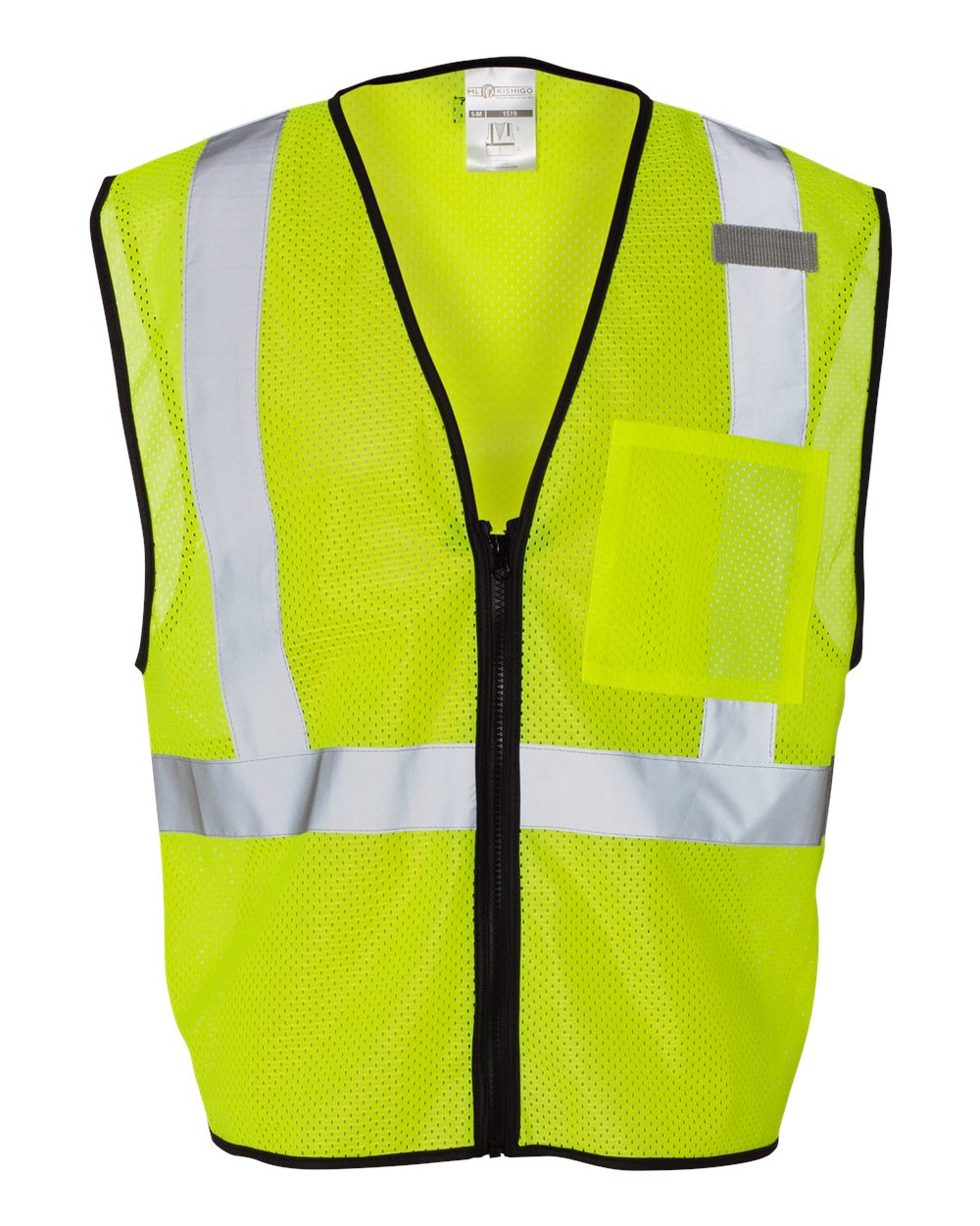 Kishigo 1519 Zipper Mesh Class 2 Safety Vest – Custom Embroidered
