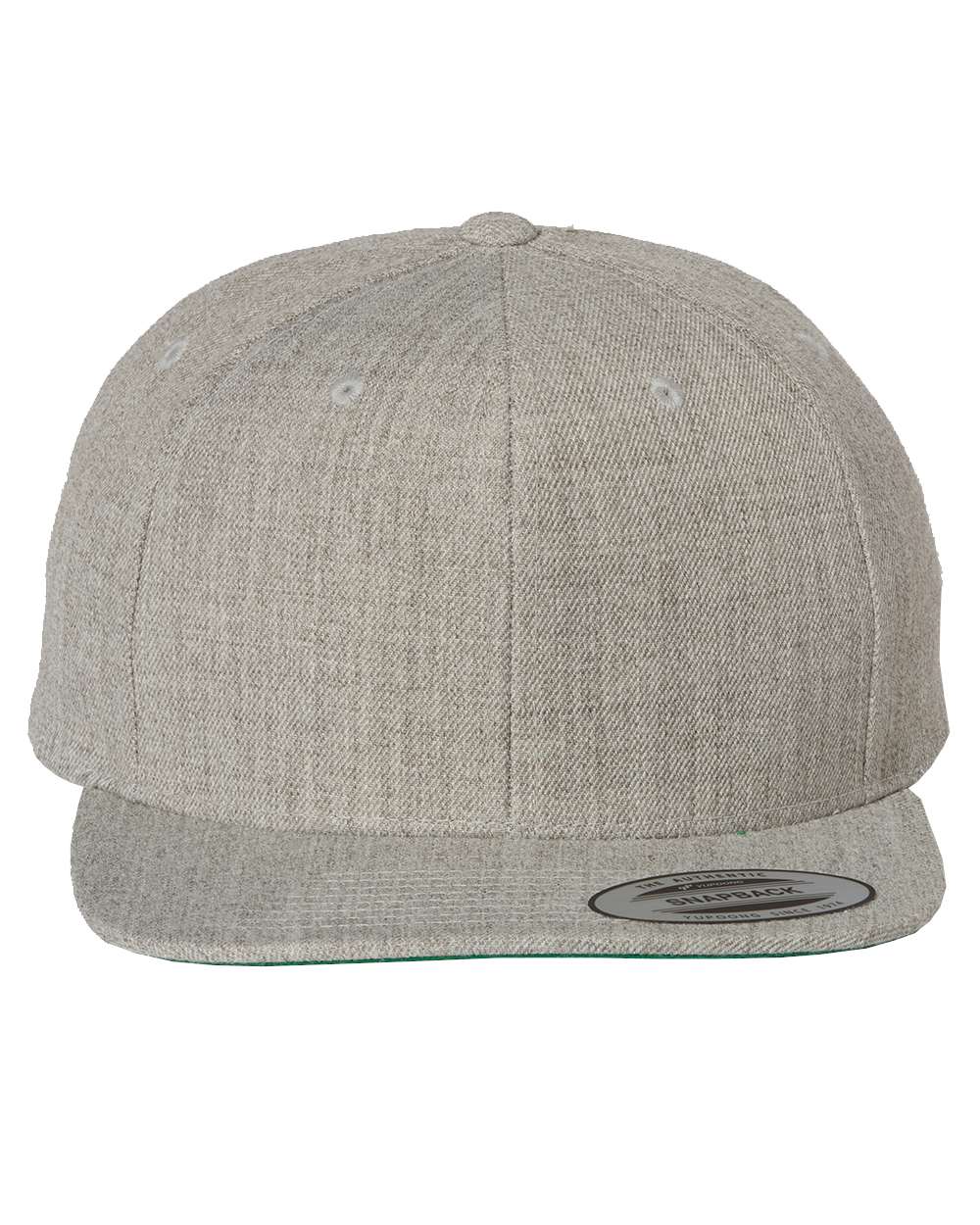 Yupoong 6089M Premium Snapback Hat – Heather Grey
