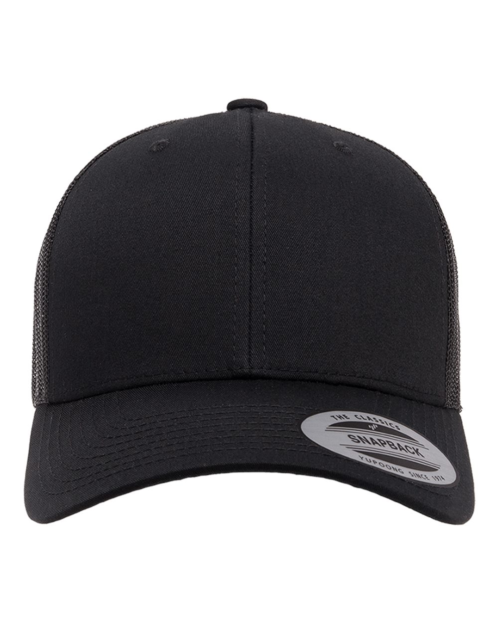 Yupoong 6606 Retro Trucker Cap – Black