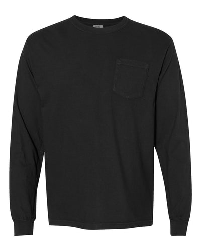 Comfort Colors 4410 Garment-Dyed Long Sleeve Pocket Tee – Custom Embroidered