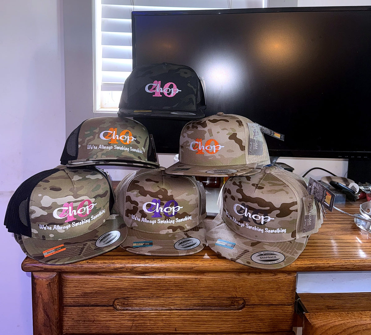Chop10 custom embroidered hat collection