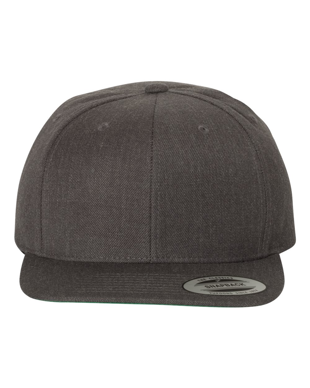 Yupoong 6089M Premium Snapback Hat – Dark Heather