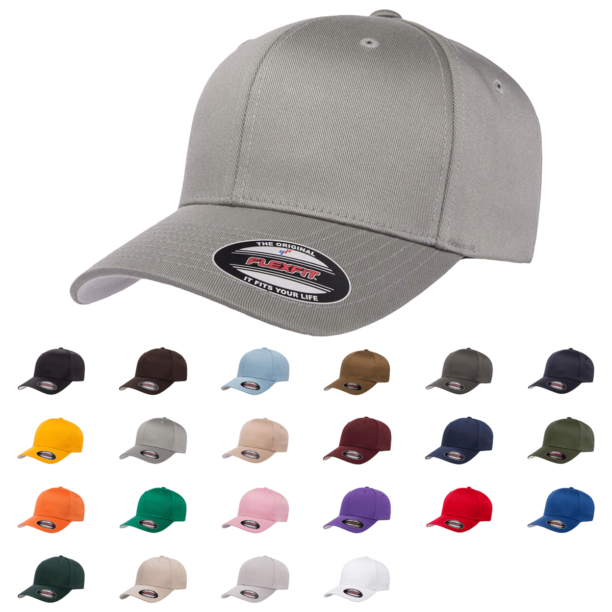Flexfit 6277 Wooly Combed Fitted Cap – Custom Embroidered
