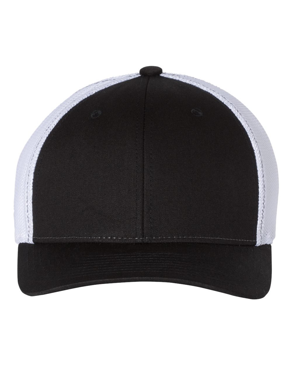 Richardson 110 R-Flex Trucker Cap – Black/ White