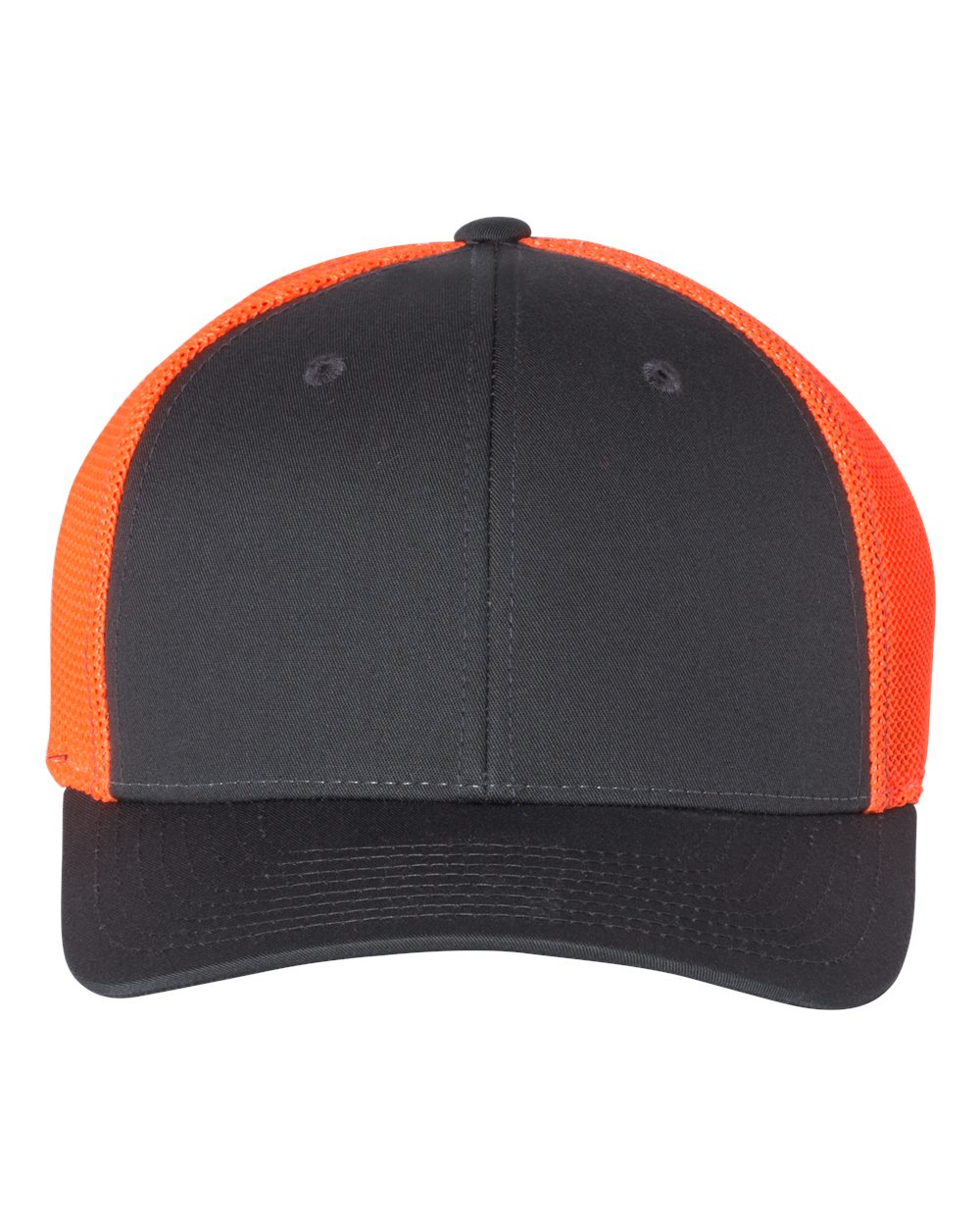 Richardson 110 R-Flex Trucker Cap – Charcoal/ Neon Orange