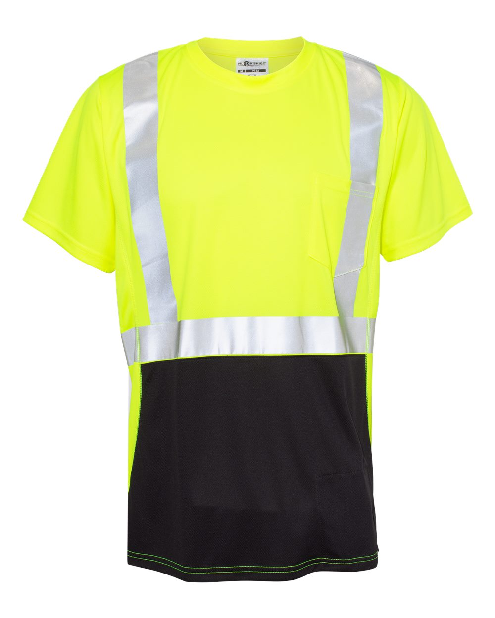 Kishigo 9162 Black Bottom Class 2 Hi-Vis T-Shirt – Custom Embroidered