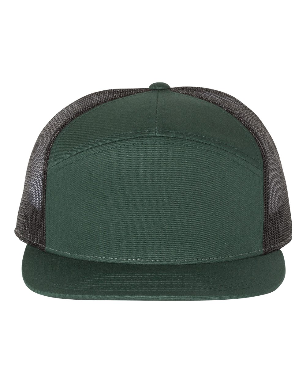 Richardson 168 Seven-Panel Trucker Hat – Dark Green/Black