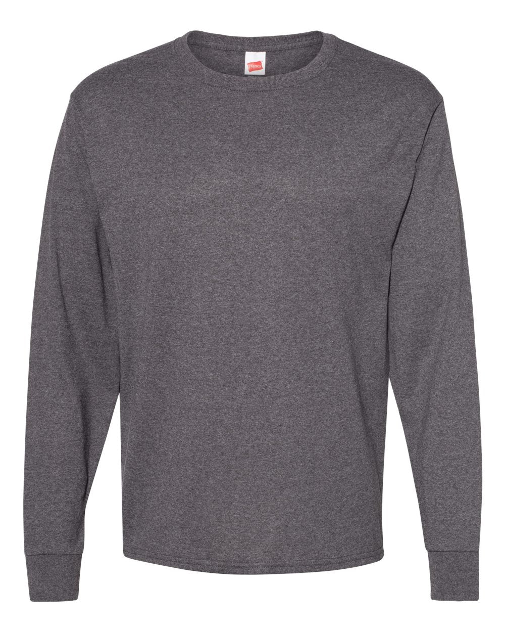 Hanes 5286 Essential-T Long Sleeve T-Shirt – Charcoal Heather
