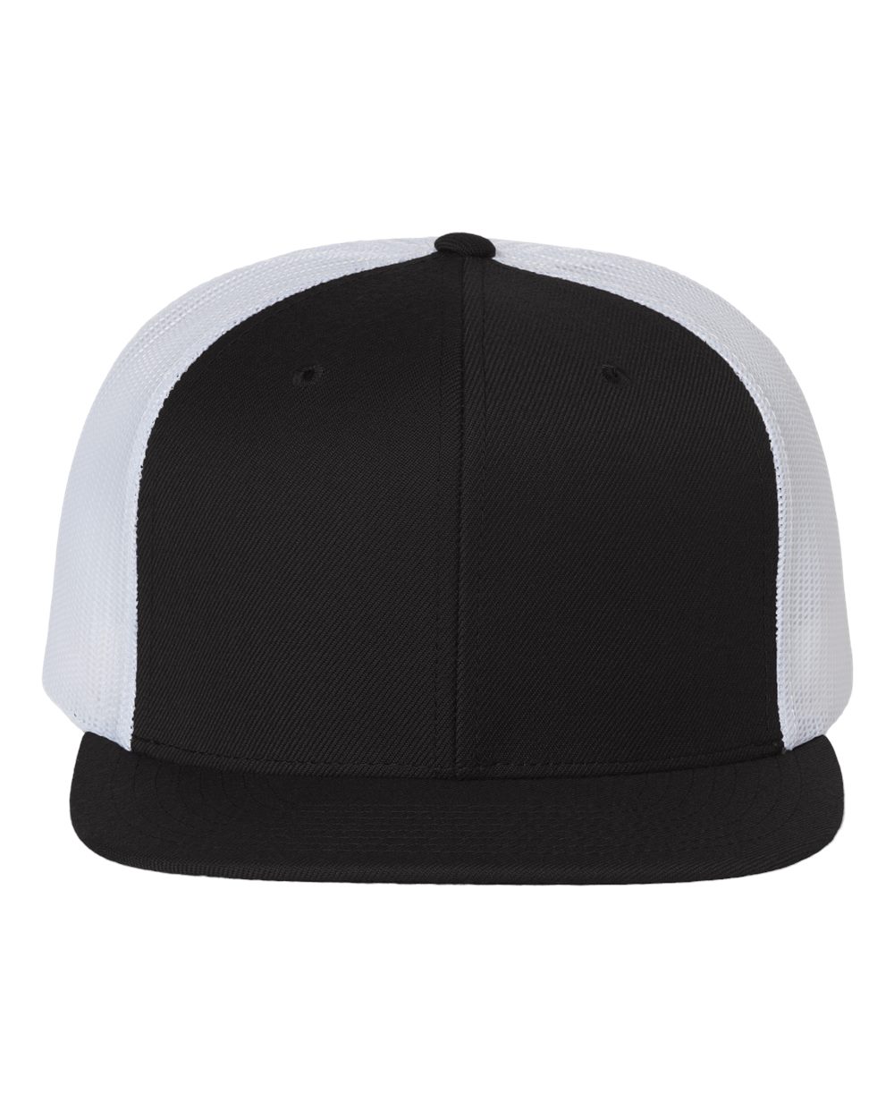 Richardson 511 Wool Blend Flatbill Trucker – Black/White