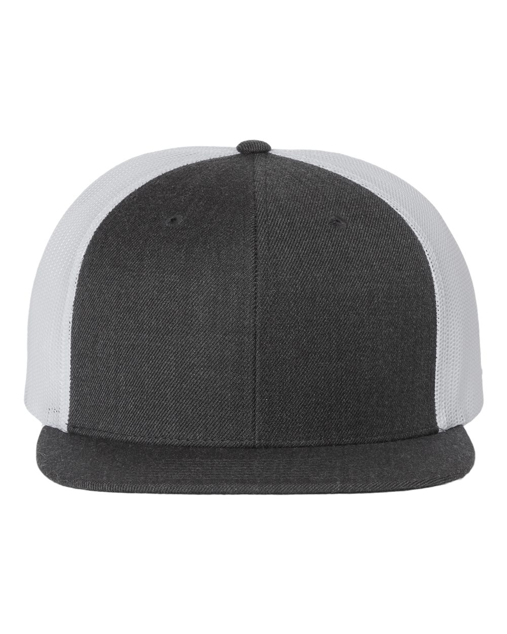 Richardson 511 Wool Blend Flatbill Trucker – Heather Charcoal/White