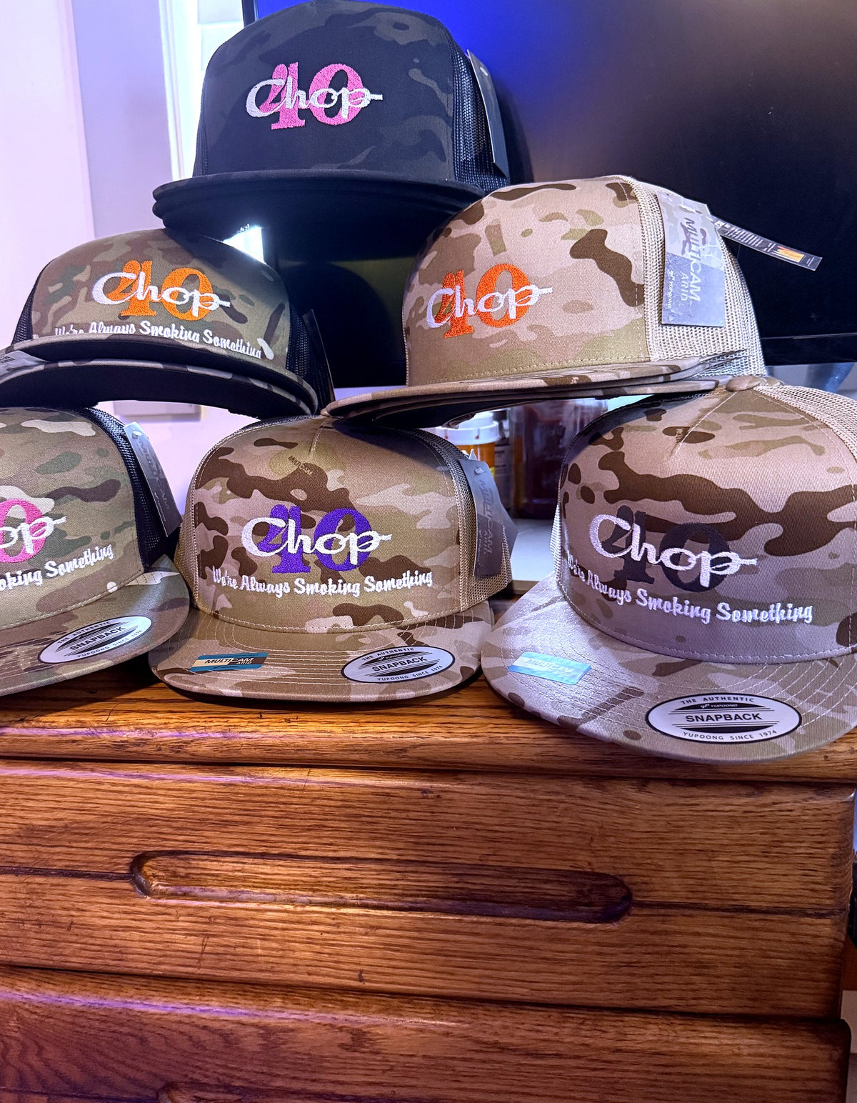 Chop10 custom embroidered hat collection