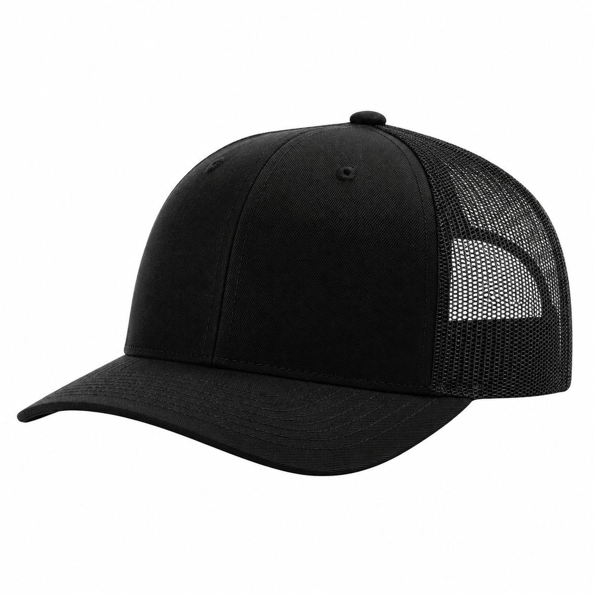 Black Richardson 112 trucker snapback hat