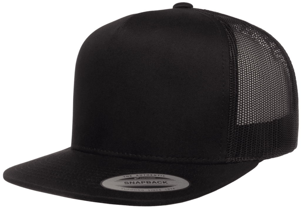 Yupoong 6006 black cap